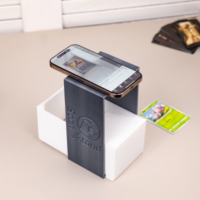 Personalized 3D Printed Scanstand for Unsleeved Cards, Phone Holder & Trading Card Scanner, Accessory for ManaBox/TCG App, Gift for Card Players/Men