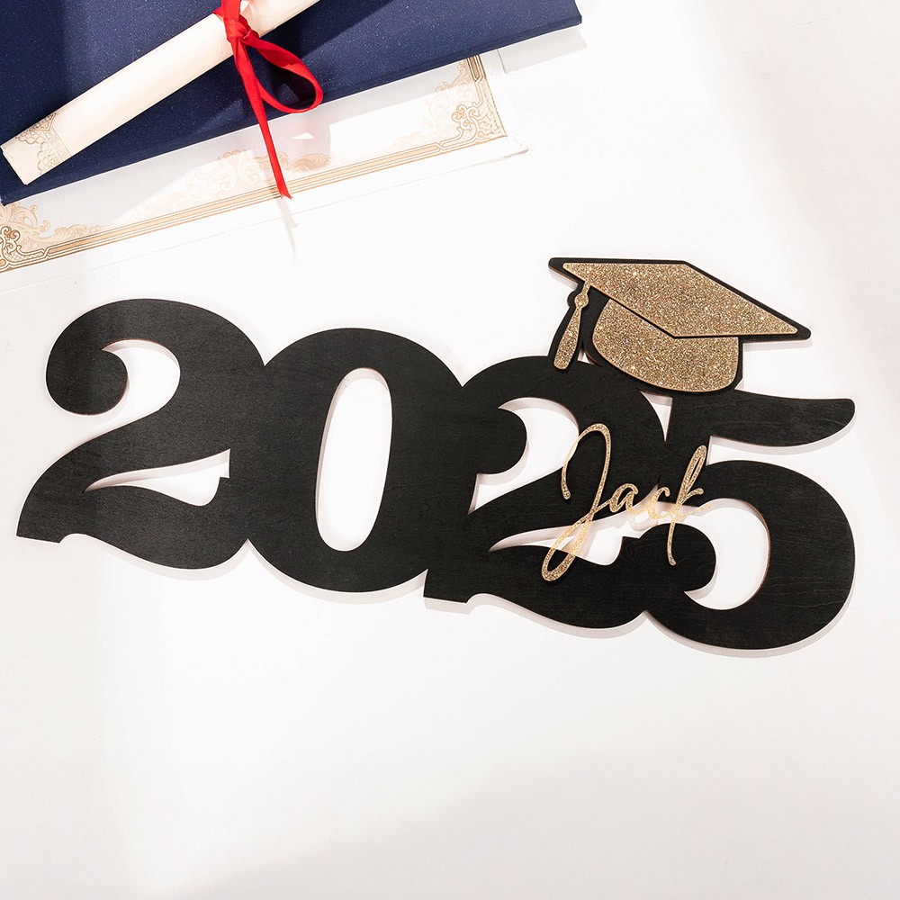 Personalized Graduation Decor Name Sign, Class of 2025 Grad Sign, Graduation Party Centerpiece, Grad Photo Prop, Graduation Gift for Student/Friend