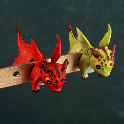 3D Printed DND Baby Dragon Resin Earrings, Hand Painted Baby Dragon Earrings, Hypoallergenic Ear Wires, a Pair of Earrings, Dragon Gift, DND Jewelry