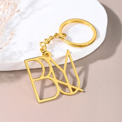Personalized Name Logo Design Keychain, Unique Monogram Keyring, Bag Charm Backpack Accessory, Birthday/Graduation/Anniversary Gift for Women/Men