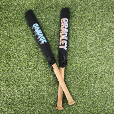 Personalized Name Ice Cream Dripping Baseball Bat Cover, Softball/Baseball Bat Sleeve, Bat Sock, Gift for Baseball Lovers/Players/Fans/Coaches
