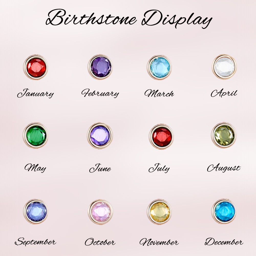 Personalized Family Birthstone Necklace, Vintage Gemstone Sterling Silver Necklace, Women's Jewelry, Birthday/Mother's Day Gift for Mom/Grandmom/Her
