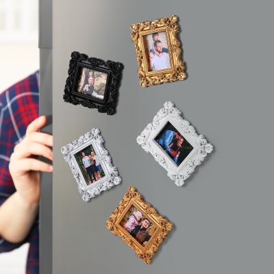 Personalized Vintage Photo Frame Magnet, Custom Picture Fridge Magnet, Home Decor, Anniversary/Housewarming Gift for Mom/Dad/Grandparents/Family