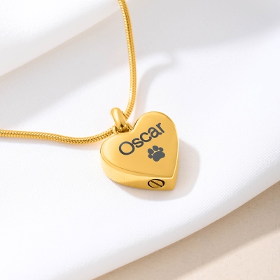 Personalized Dog Ashes Necklace