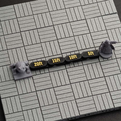 DND Movable Jointed Chain Ruler, Suitable for Measuring Non-Grid Environments, Chain Style Segmented Ruler for Accurate Movement, DND Accessories