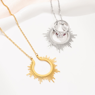 Sun Ring Holder Necklace, Sterling Silver 925 Ring Saver Necklace, Wedding Ring Keeper Jewelry, Birthday/Anniversary Gift for Women/Nurse/Vet/Dentist