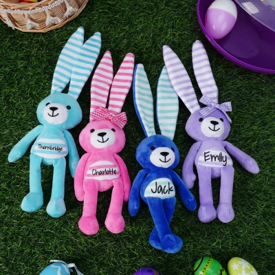 Personalized Easter Bunny, Easter Bunny, Easter Basket Stuffers, Plush Easter Bunny, Custom Easter Bunny, Easter Basket Gift, Stuffed Bunny