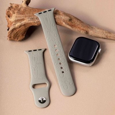Custom Name Horse Face Birthmark Portrait Watch Band for Apple, Custom Engraved Multicolor Silicone Band, Gift for Horse Lovers/Riders/Equestrians