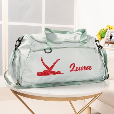 Personalized Pilates Kit Storage Duffle Bag with Name, Waterproof Weekender Bag with Shoulder Strap, Travel Overnight Bag, Gift for Pilates Lovers