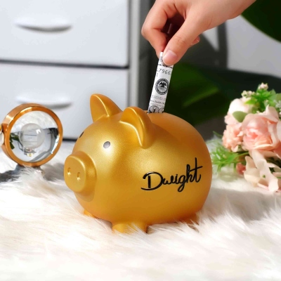 Personalized Piggy Bank with Name, Multicolor Kids' Coin Bank, Nursery Decor, Birthday/Children's Day/Christmas Gift for Kids/Boys/Girls