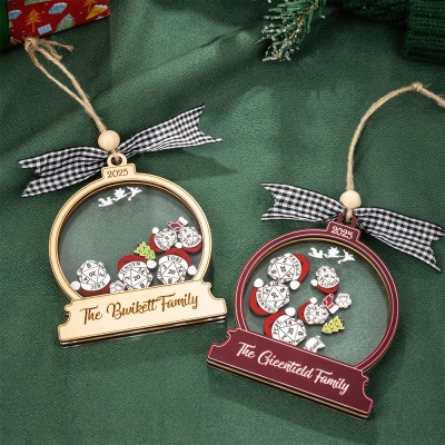 DND Personalized Christmas Ornament, Custom Name Christmas Tree Ornament, D20 Family Christmas Ornament, Christmas Ornament, DND Christmas Decorations