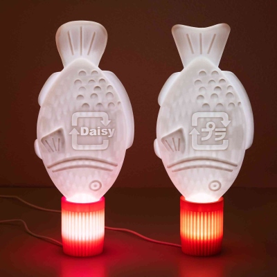 Unique Soy Sauce Fish Shaped Table Lamp, 3D Printed Sushi Soy Sauce Bottle Design Light, Decor for Living Room/Desk, Gift for Sushi Lovers/Friends