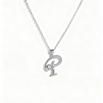 Personalized Initial Necklace with Birthstone, Custom Sterling Silver 925 Letter Pendant Jewelry, Name Necklace for Women, Birthday Gift for Her/Wife