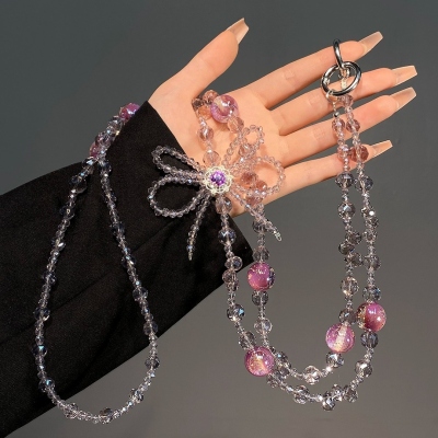 Luxury INS Style Handmade Crystal Beaded Phone Lanyard – Crossbody Strap Chain, Anti-Lost Wrist & Bag Accessory for Women