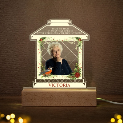 Light Up The World - Memorial Gift For Loss - Personalized Photo LED Night Light