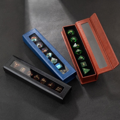 DND Dice Display Box With Transparent Magnetic Lid, DND Dice Set Display Case, Dice Vault, Dice Storage Box, Dice Storage Case, DND Gifts