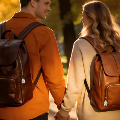 Personalized Initial Rose Quartz & Clear Quartz Penguin Keychains, Chakra 'Soulmate' Healing Crystal Set, Valentine's Day Gift for Him/Her/Couple