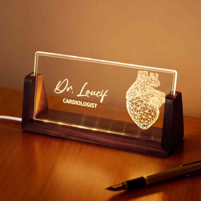 Personalized Name Surgeon 3D Lamp, Unique Gifts for Doctors, Surgeon Surgery Gift, Customized LED Night Light, Birthday/Anniversary Gift for Doctors