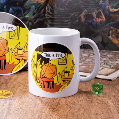 This is Fine Natural 1 Sticker, DND D20 Mug/Refrigerator/Notebook/Phone/Laptop Sticker, DND Gifts