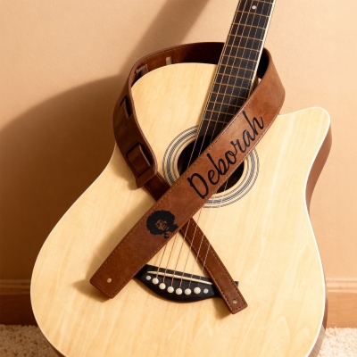 Personalized Leather Guitar Straps, Unique Christmas Gifts for Musicians, Perfect for Guitarists, Handmade & Customizable