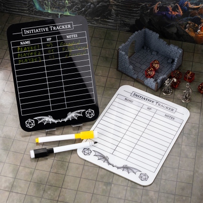 Acrylic DND Initiative Tracker Board with Stand & Dry Erase Pen, Reusable Combat Tracker for Dungeon Masters, DM Gifts