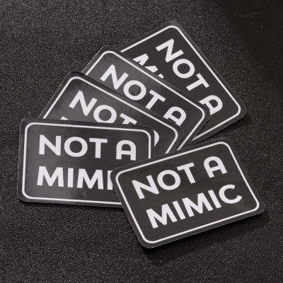 "Not A Mimic" D&D Fun Art Paper Sticker Pack, DND Mug/Refrigerator/Notebook/Phone/Laptop Sticker Set