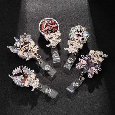 Personalized DND Classes Badge Reel, Custom Name DND Badge Reel Retractable Holders for Student/Teacher/Nurse/RN Tech Doctor, Badge Holder, DND Gifts