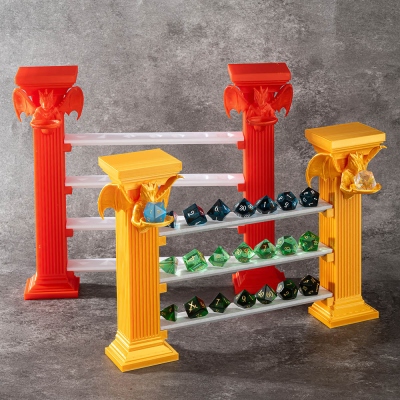 3d Printed Dragon Vertical Dice Display Shelves, Dragon Dice Holder, Dice Display Stand, Dragon Gift