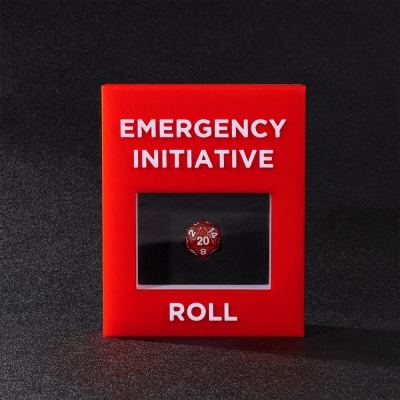3D Printed Emergency Initiative Dice, DND Dice Display Case, Flip Down D20 Dice Holder, Funny Home Decor, DND Gifts