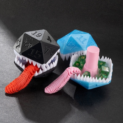 3D Printed Mimic Dice Storage Box, Mimic Character Dice Box, Dice Holder, Dice Vault, Dice Jail, Dice Storage Case, Table Decoration, DND Gifts