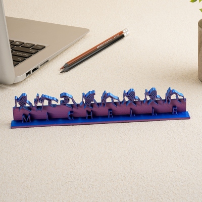 Personalized 3D Printed BSL Name Sign, Multicolor British Sign Language Desk Name Plate, Office Decor, Gift for BSL Teachers/Interpreters/Therapists