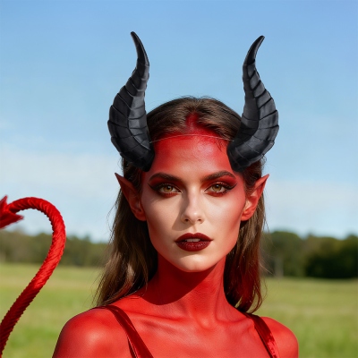 3d Printed Lightweight Dragon Horns, Cosplay&Halloween Costume Accessory with Clear Invisible Strap, Fantasy Wearable Carnival Costume, Halloween Gift