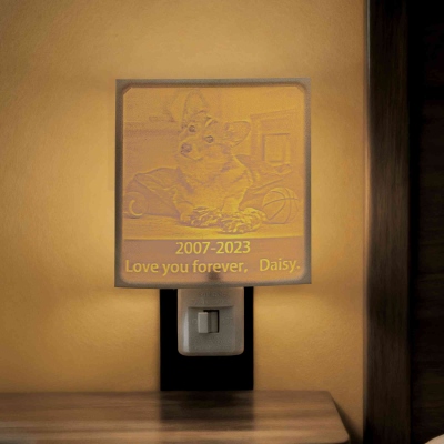 Customized Photo Night Light, Pet Night Light Up Picture Frame for Kid's Bedroom, Grievance Gifts for Birthday, Christmas, Graduations or Remembrance