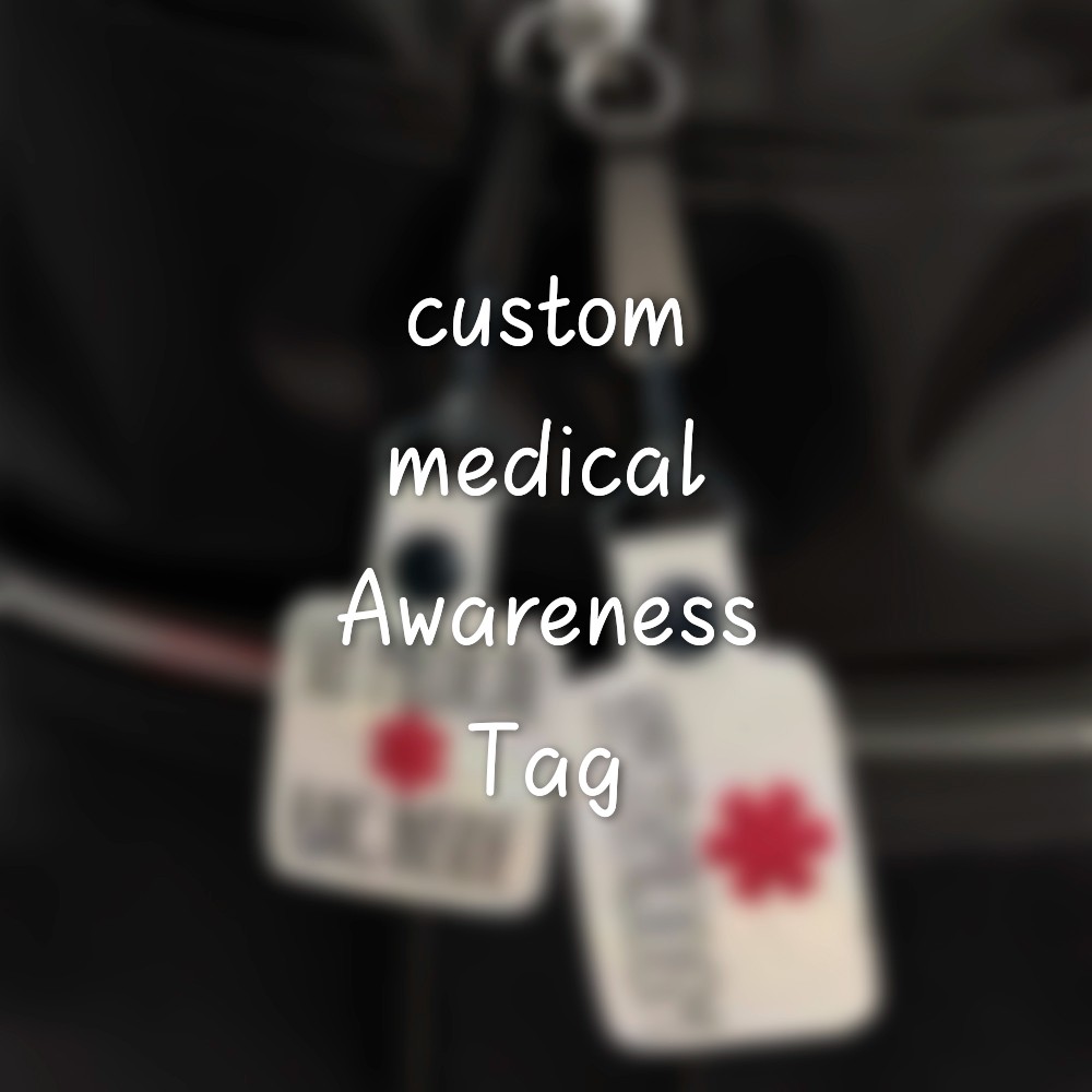 Custom Medical Alert Keychain, Medical ID Tag, Personalized Kids