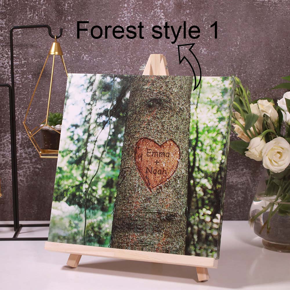 Quadro personalizado de floresta e praia
