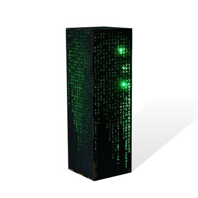 Cyberpunk Green Code Night Lamp, Hieroglyphs Numbers Vertical Lines Sci-Fi LED Lamp, Gift for Science Fiction/Electronic Games Lover, Computer Geek