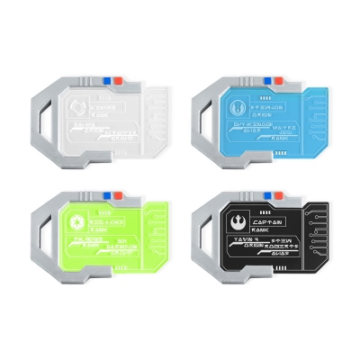 ID Card and Card Holder with Custom Name & Icons, for use with Star Wars Galaxy's Edge Badge Card for Star Wars Fans Gift/Cosplay