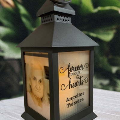 Custom Memorial Lantern with Message and Photo, Pet Memorial Lantern, Loss of Family/Loved Ones, Sympathy Gift, Christmas Gift for Family/Friends