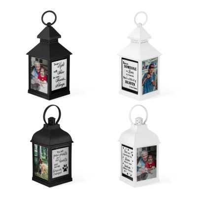 Lanterne commémorative personnalisée avec message et photo, lanterne commémorative pour animaux de compagnie, perte de la famille/des êtres chers, cadeau de sympathie, cadeau de Noël pour la famille/les amis