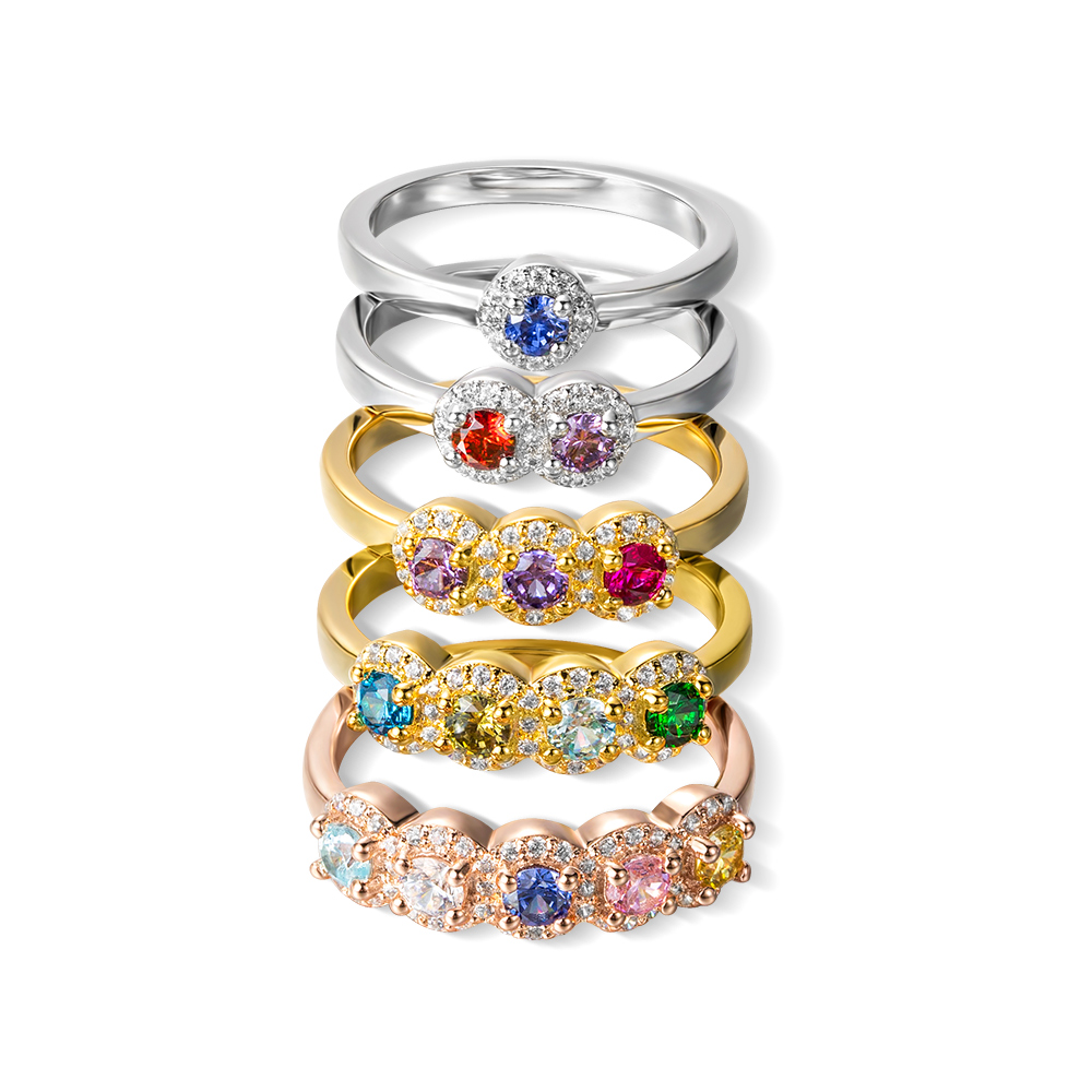 Mothers Day Stacking Family Ring – WJewellery