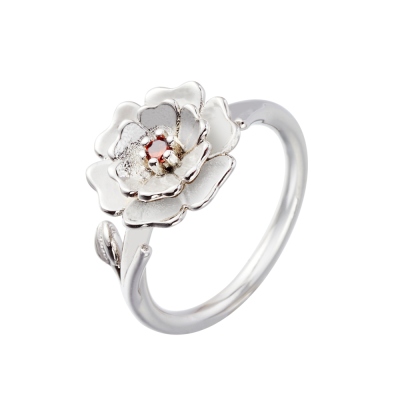 August Birth Flower Signet Ring |. Starling Jewelry 14K Yellow Gold / 9