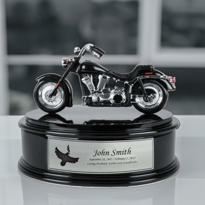 Personalized Motorcycle Memorial Urn, Name Engraved Motorcycle Cremation Urn, Condolence Gift, Memorial Gift for Motorcyclist/Rider/Men