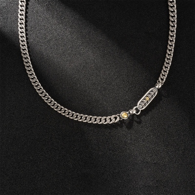 Dragon Scale Necklace in Antique Silver, Gothic Jewelry, Handmade Gift for Men, Brass Necklace Gift for Him, DND Jewelry, RPG game Gift, DND Gift