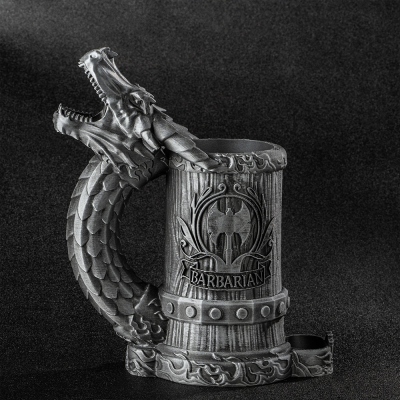 Personalized Dragon Dice Tower Mug, DND Class Mug, Built-in Can Cozy, Tabletop RPG Board Game Accessory, DND Gifts