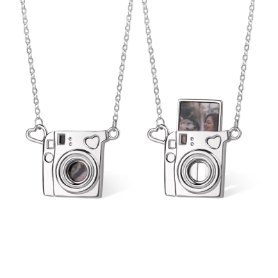 Personalized Photo Mini Camera Charm Necklace, Custom Memorial Photo Locket Necklace, Birthday/Mother's Day Gift for Mom/Family/Camera Lover