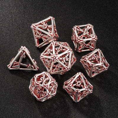 Metal DND Skull Dice Set, DND Dice Set, Metal Dice Set, Hollow Dice Set, Green Dice Set, Red Dice Set, Dice Gift, DND Gifts