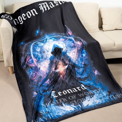 Personalized DND Classes Blankets, Custom Name Cozy Blanket, DND Game Fan Lover Blanket, Christmas Gift, Dungeon Master Gifts, DM Gifts, DND Gifts