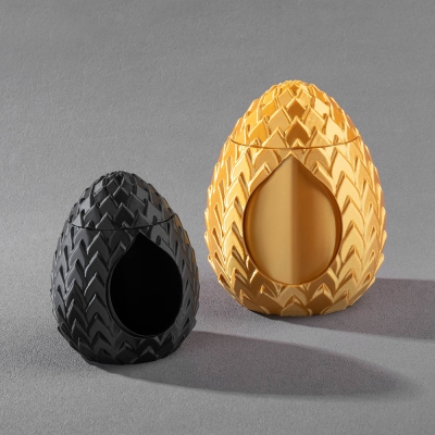 Custom DND 3d Printed Spin Closed Easter Dragon Egg Dice Holder, DND Dice Storage, DND Dice Vault, Golden Dragon Egg, Easter Gifts, Easter Egg Gifts