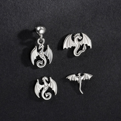 DND Tiny Dragon Earrings in Sterling Silver, Silver Stud Earrings, Dragon Earrings, Tiny Earrings, DND Earrings, Dragon Stud Earrings, DND Jewelry