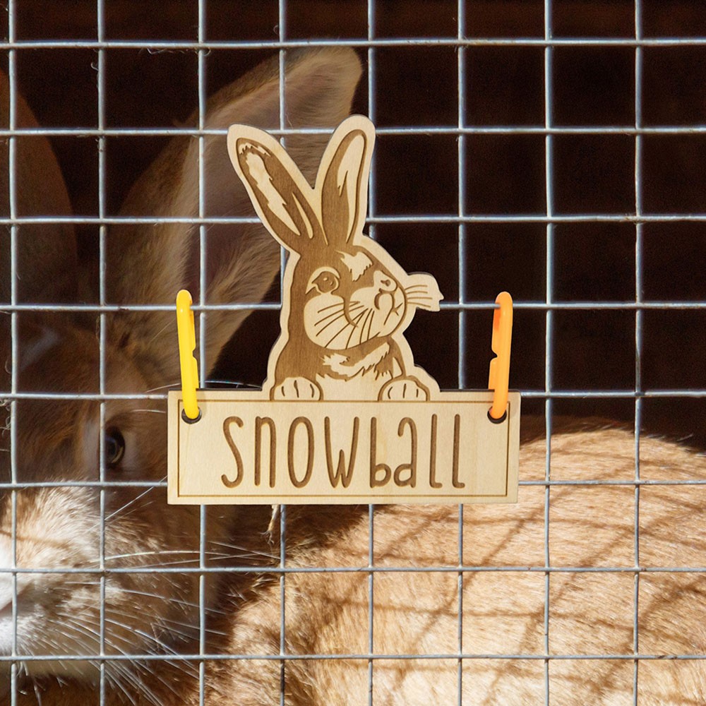 Bunny Rabbit Cage Tag